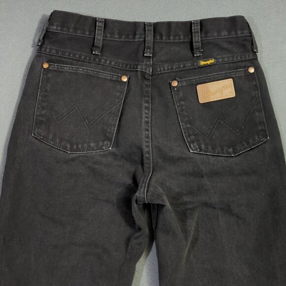 Wrangler VTG Jeans Men's 30x38 Fits 28x37 Black 936CHB Cowboy Cut Slim USA Made - Picture 4 of 10